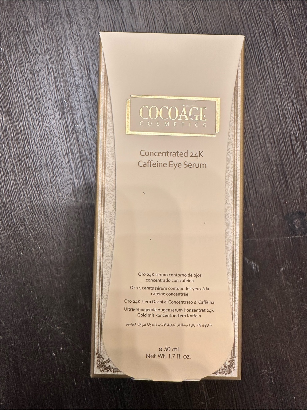 CocoAge Cosmetics Concentrated 24K Caffeine Eye Serum - Champagne Gold